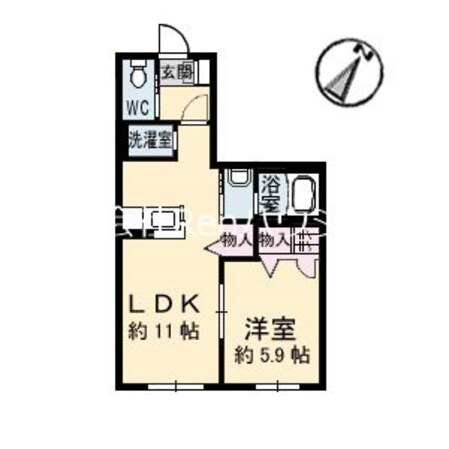 佐古駅 徒歩9分 1階の物件間取画像